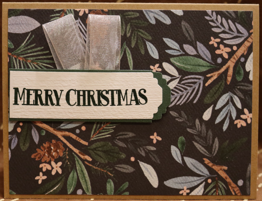 866b Merry Christmas - Winter Floral Background