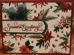 866h Season's Greetings - Red Poinsettia