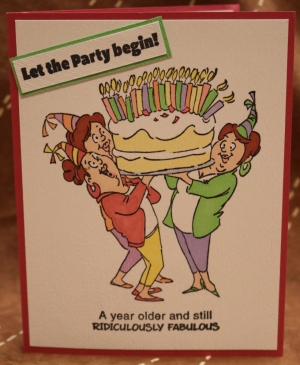 877 People - Girlfriends holding Big Cake