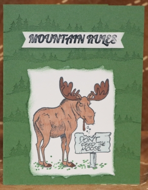 323 Animal - Moose Eating Sign