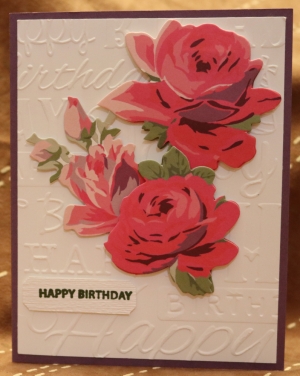 613 Female Birthday - Rose Die Cut