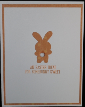 119 Easter - Orange Bunny Cut-out