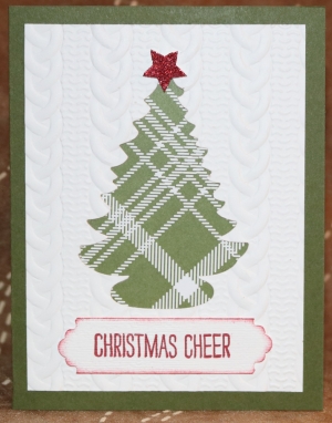 397 Christmas - Plaid Tree Cut out