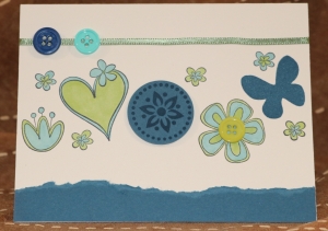 280-2 Blank - Blank Flower and Butterfly