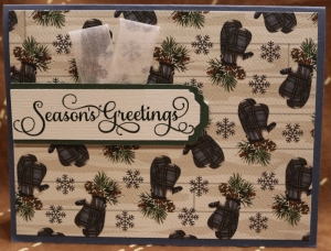 866f Season's Greetings - Mitten Background