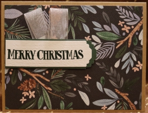 866b Merry Christmas - Winter Floral Background