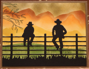756 Texas - Cowboys on Fence