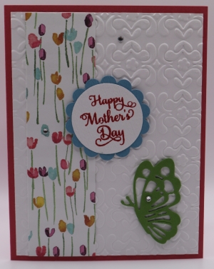 1132t Mother's Day - Tulip strip with Butterfly