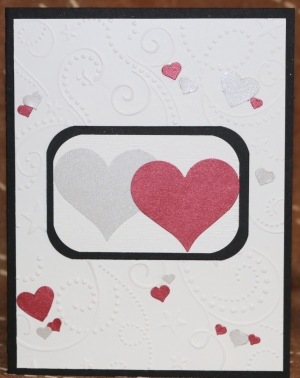 415 Valentine's Day - Red and Silver Hearts