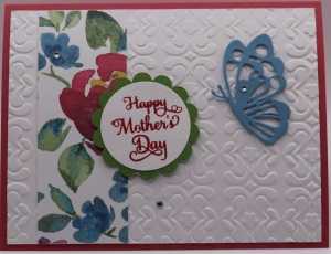 1132q Mother's Day - Floral strip with Butterfly